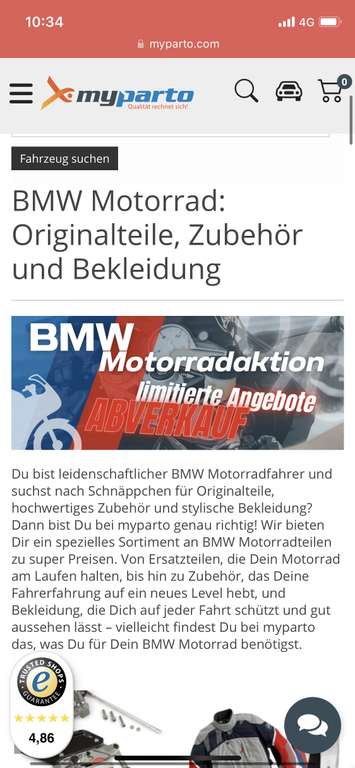 BMW Motorrad / Motorradbekleidung Abverkauf Aktion