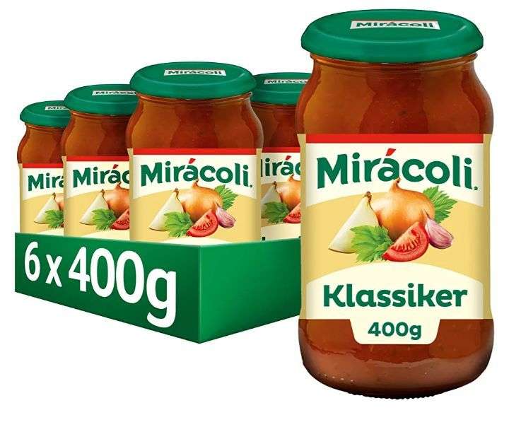 Amazon Prime MIRÁCOLI Pasta Sauce Klassiker 6 x 400g
