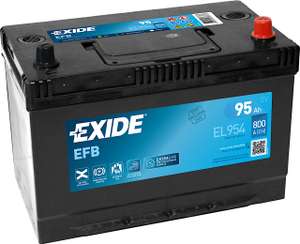Exide Start-Stop EL954 EFB 12V 95Ah 800A/EN Autobatterie zzgl. 7,50€ Pfand