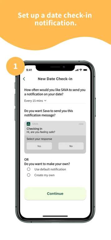 (Apple App Store) Sava App (Modern Dating safety, iOS)