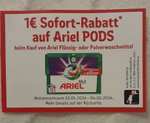 Ariel 1€ Rabatt auf Pulver/Pods/Flüssig 2,79€ mit 100extra payback Coupon