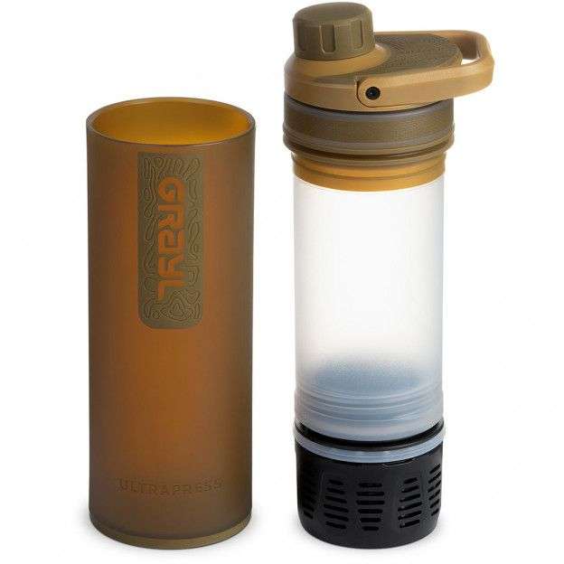 Grayl Ultrapress Purifier Outdoor-Wasserfilter Trinkflasche, 500ml, entfernt Viren, Bakterien und Protozoen, Farbe coyote brown 62,90€