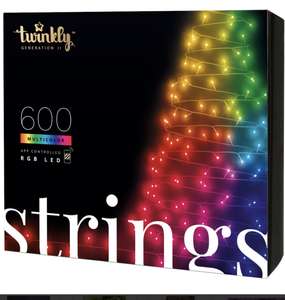 Twinkly Strings – 600 App-Controlled RGB LEDs. 48 Meters. Black Wire. Lichterkette