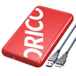 (PRIME) ORICO Festplattengehäuse 2,5 Zoll, 5Gbps USB 3.0 Festplatten Externes Gehäuse für 9.5mm 7mm 2.5 Zoll SATA SSD HDD bis zu 8 TB