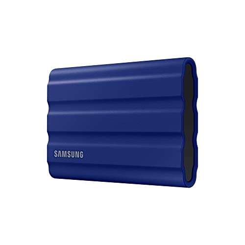 Samsung Portable SSD T7 Shield (MU-PE2T0R/EU), 2 TB, USB 3.2 Gen.2, 1.050 MB/s Lesen, 1.000 MB/s Schreiben, Blau (PRIME, MM/Saturn)