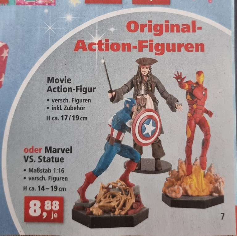 Marvel vs. Statue Actionfiguren z.b. Ironman o. Captain America oder Movieactionfiguren 8.88€ (Thomas Philipps)