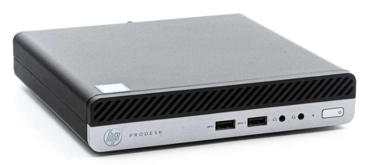 [Gebraucht] HP ProDesk 400 G5 DM | i5-9500T | 8GB RAM / 256 SSD (aufrüstbar) | 2 x DP | 6 x USB | Win 10 Pro (upgradefähig) | 177x175x34 mm