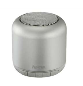 HAMA Steel Drum silber Mobiler Lautsprecher Bluetooth, Freisprechfunktion