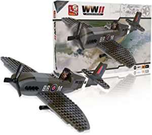 [Klemmbausteine] SLUBAN WWII - Spitfire (182 Teile)