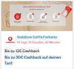Shoop 30€ Cashback für gratis Vodafone CallYa Freikarte + 60€ Bonus, 3 Monate 20GB LTE & 5G Allnet kostenlos