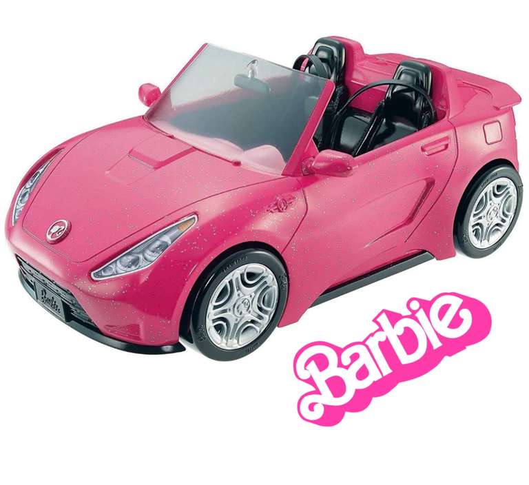 [Prime] Barbie Cabrio Fahrzeug, in pink, mit Platz für 2 Puppen, Spielzeug ab 3 Jahren (DVX59)