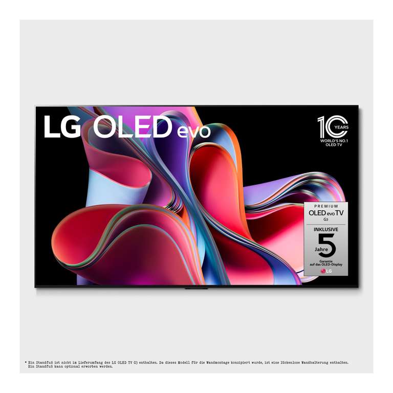 LG OLED55G39 OLED TV (55 Zoll (139 cm), 4K UHD, HDR, Smart TV (Eff.: 1148€ inkl. Versand durch Cashback)