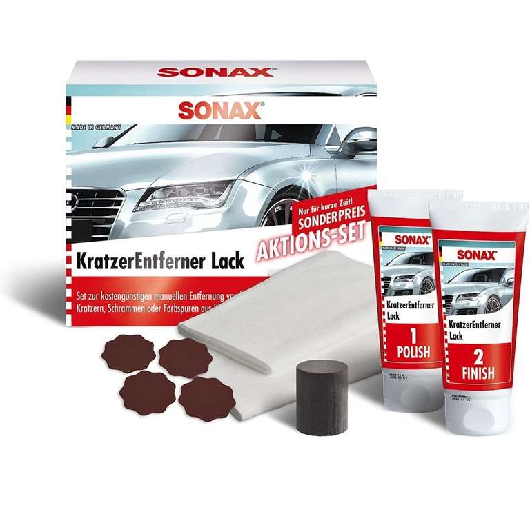 SONAX Aktionsset KratzerEntferner Lack (2 x 25 ml) beseitigt Kratzer und Schrammen aus Klarlacken - Prime