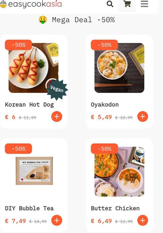 Verschiedene Rabatte auf Koch Boxen von Easy Cook Asia