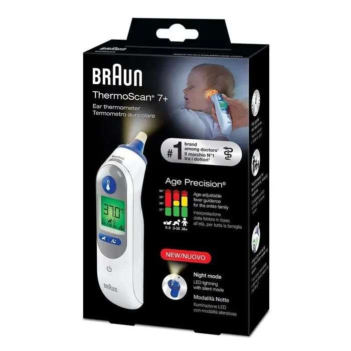Braun ThermoScan 7+ Ohrthermometer / Fieberthermometer