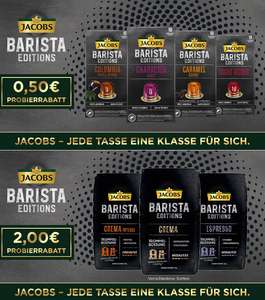 scondoo: Cashback auf JACOBS Barista Editions Ganze Bohne und Kapseln