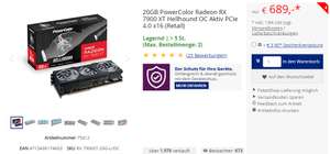[MINDSTAR] 20GB PowerColor Radeon RX 7900 XT Hellhound OC