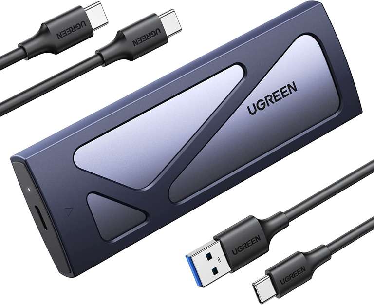 UGREEN NVMe M.2 USB 3.2 Gen 2 SSD Gehäuse mit Kühlkissen 10 Gbps bis 4TB neues Modell 90541 (Jahr 2022)