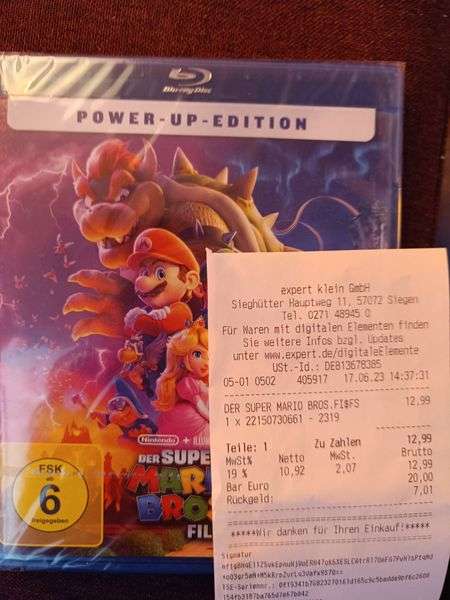 Der Super Mario Bros. Film Blu-ray 12,99 (Abholung)