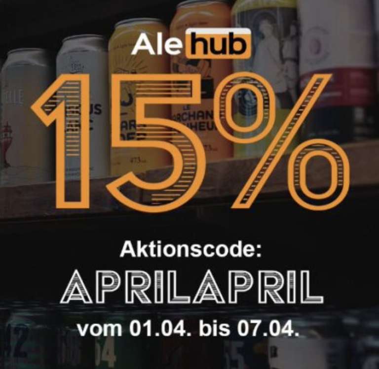 15% auf Craftbeer und Bier bei Alehub
