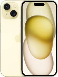 Apple iPhone 15 512GB Gelb (Apple A16, 6.1", 2556x1179 Pixel, OLED, 2000nits, 48MP, HDR, 5G, Dual-SIM, IP68-zertifiziert)