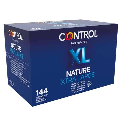 144 Stück CONTROL NATURE XTRA LARGE Elastische Kondome Größe XL aus Naturlatex (Prime)
