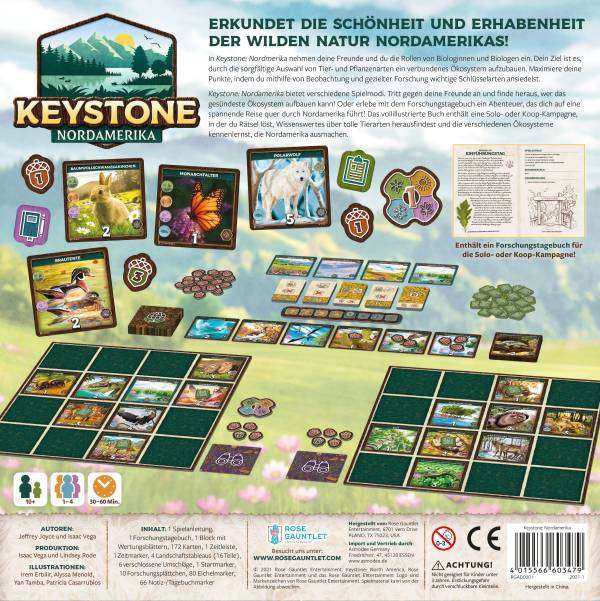 Keystone: Nordamerika / Kompetitive + Solo/kooperative Regeln / Brettspiel / bgg 7.3