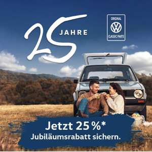 25% Rabatt bei Volkswagen Classic Parts (Jubiläum)19.05. - 22.05.