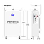 Basengreen 51.2V 280ah 14.3KWh Wall Mounted Battery Pack LiFePO4 für Solar Energy Storage