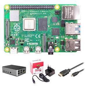 Raspberry Pi 4 B (4 GB RAM) Bundle mit Flirc Case, Netzteil, HDMI-Kabel