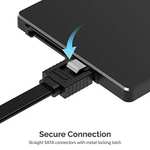 [Prime] 3er-Pack Sabrent SATA III Kabel | Classic oder L-Type | HDD SDD Datenkabel 6Gbps 51cm, mit Metall Clip Verriegelungsriegel (CB-SFK3)