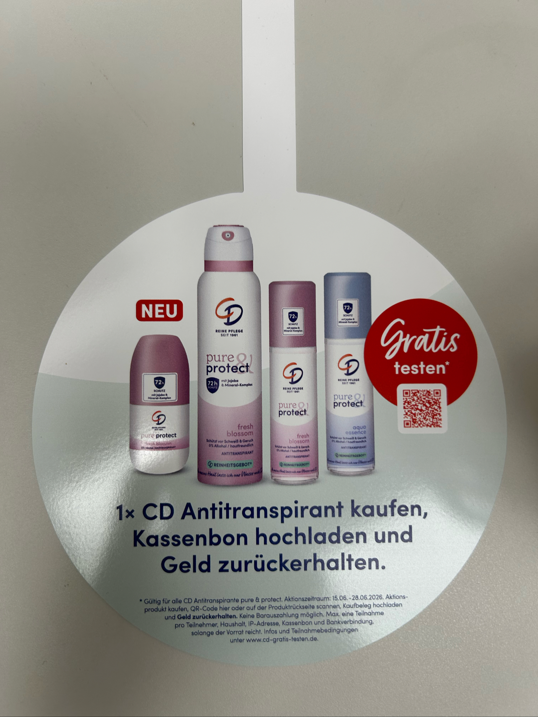 [GZG] CD Antitranspirant ab dem 15.06 Gratis Testen 50.000 TN KEIN Tageskontingent