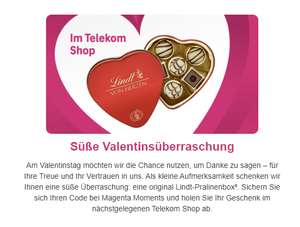 [Telekom Magenta Moments] kostenlose Lindt-Pralinenbox für den Valentinstag, Mit Code kostenlose Abholung im Telekom Shop