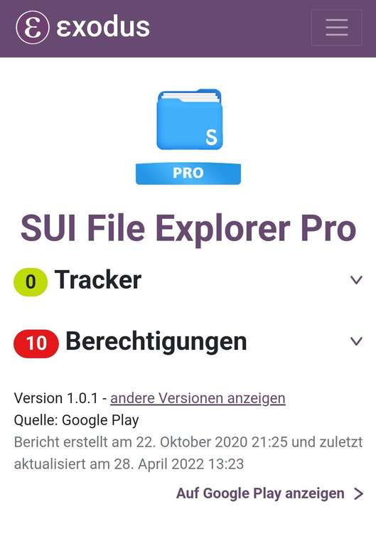 (Google Play Store) SUI File Explorer PRO