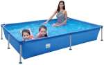 HAPPY PEOPLE Frame-Pool Stahlrahmen mit blauer strapazierfähiger Poolfolie | (BxLxH: 228 x 159 x 42 cm)