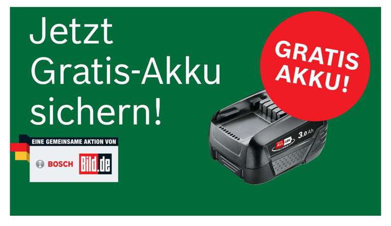 Bosch Akku-Grassschere/Heckenschere AdvancedShear 18V-10 + 3,0 Ah Akku gratis über Aktion