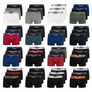 (Sammeldeal)3er Pack BOSS Herren Power Boxer Trunks Boxershorts Unterhosen Cotton Stretch, viele verschiedene Größen und Farben