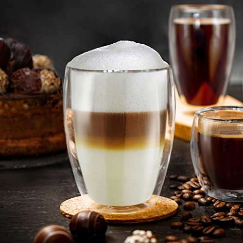 Doppelwandige Thermogläser 6x400ml für Cappuccino, Latte Macchiato oder ne Cola