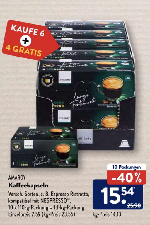 Amaroy Nespresso kompatible Kaffeekapseln für 8ct/Stück