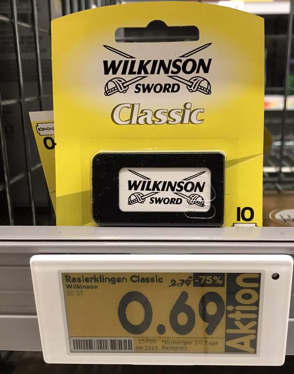 Wilkinson Sword Classic - 10er Pack Rasierklingen für Rasierhobel - Netto 92224 Amberg (Lokal)