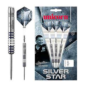 [Amazon Prime] Unicorn Dartpfeile Silver Star 80 % Tungsten-Gary Anderson