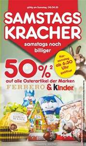Netto MD | 50% Rabatt auf alle Osterartikel von Ferrero & Kinder am Karsamstag