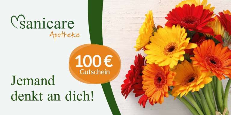 100 EUR Sanicare-Gutschein für 80 EUR (Versandapotheke)