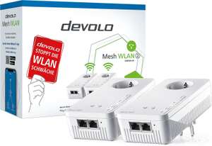 devolo Mesh WLAN 2 Starter Kit (2 Powerline-Adapter mit je 2x Gigabit-LAN & WLAN 802.11a/b/g/n/ac, MU-MIMO, Mesh)
