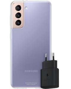 O2 Samsung Clear Cover S21/S21+ mit 25W Charger