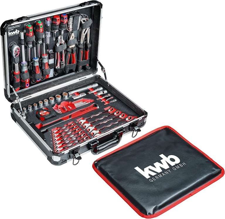 kwb Werkzeugkoffer, 80-teilige Werkzeug-Set, aus robustem Aluminium, Abschließbar, Prime
