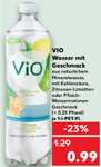 [Kaufland] ViO Wasser mit Geschmack versch. Sorten 1 Liter für 0,49€ (Angebot + Coupon) - bundesweit