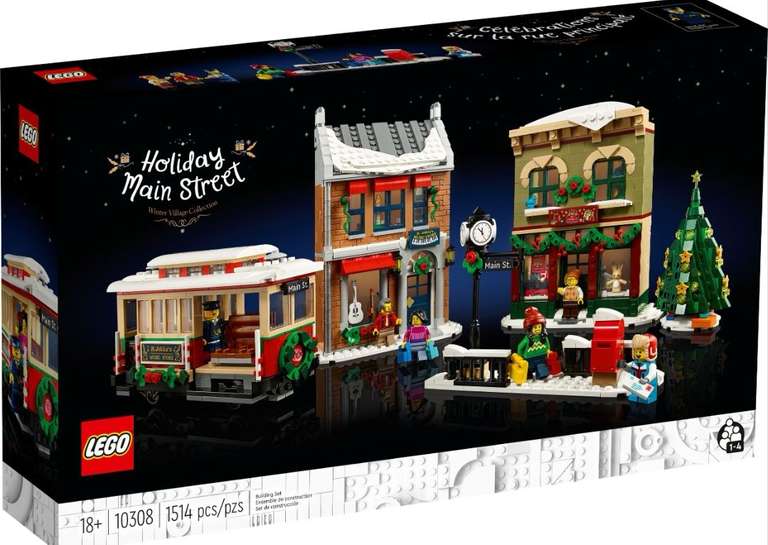 Lego Icons 10308 Weihnachtlich geschmückte Hauptstraße (-37% zur UVP, 4,2ct/Teil)