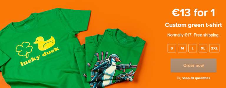 [Stickermule] Ein frei gestaltbares grünes T-Shirt für 13€ inkl. Versand