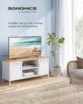 SONGMICS TV-Schrank, Lowboard für Fernseher | 40 x 120 x 55 cm | 2 offenen Fächern und 2 Schränken | bis 80kg belastbar